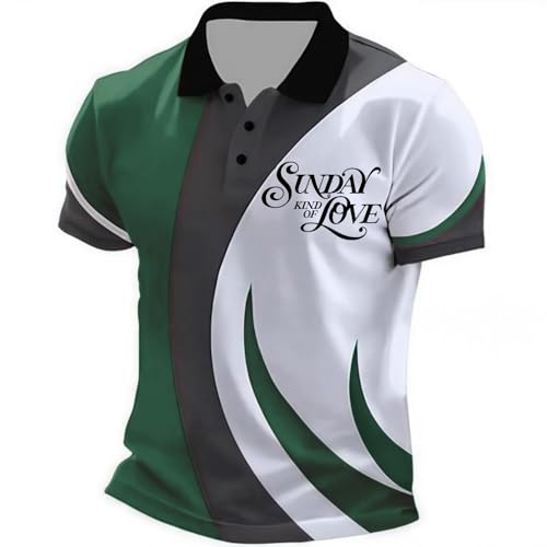 DUHENWU Golf Poloshirt Herren Kurzarm Regular Fit Funktionsshirt Schnelltrocknend Polohemd Atmungsaktiv Dünn Leicht Outdoor Oberteil Sommer Poloshirts Für Männer Tennis Shirt Business Hemd von DUHENWU