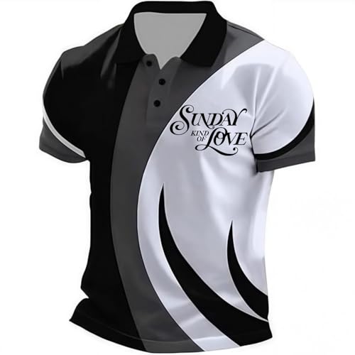 DUHENWU Golf Poloshirt Herren Kurzarm Regular Fit Funktionsshirt Schnelltrocknend Polohemd Atmungsaktiv Dünn Leicht Outdoor Oberteil Sommer Poloshirts Für Männer Tennis Shirt Business Hemd von DUHENWU