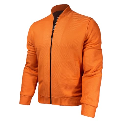 DUHENWU Herren Übergangsjacke Modisch Lässig Bomberjacke Business Männer Freizeitjacke Leichte Outwear Wasserdicht Atmungsaktiv Regenjacke Fashion Winddichte Windbreaker Casual Herrenjacke von DUHENWU