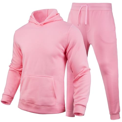 DUHENWU Jogging Set für Herren Trainingsanzug Set Regular Fit Sport Anzug 2 Teilig Jogginganzug Winter Gepolstert Tracksuit mit Hoodie und Jogginghose Sportanzug Jungs Hip Hop Streetwear von DUHENWU