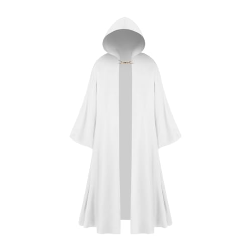 DUHENWU Umhang Mit Kapuze Für Herren Zauberer Ritter Kapuzenumhang Cosplay Kostüme Retro Wikinger Cape Vampir Cape Für Halloween Karneval Party Mittelalter Kostüm von DUHENWU
