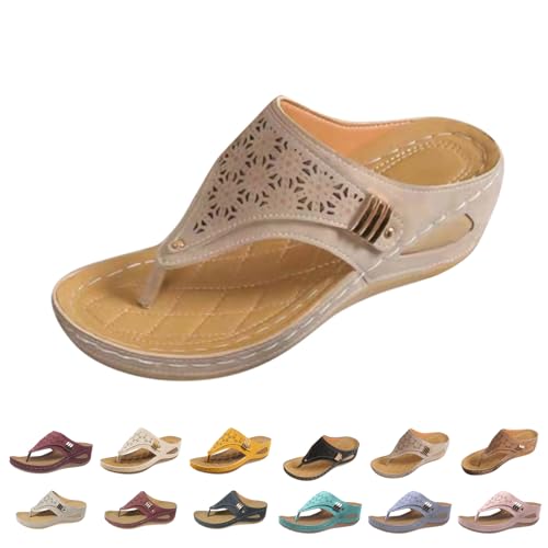 Bestellungen Anzeigen Black-Friday-Angebote Damen Zehentrenner Flip Flops Pantoletten Hausschuhe Orthopädische Sandalen Arch Support Sommer Freizeit Strand Pantoffeln Primeday von DUHGBNE