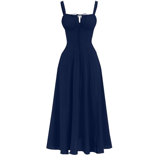 DUHGBNE Cocktailkleid Damen, Kleid Lang Sommer, Abendkleider Elegant Für Hochzeit Boho Maxikleider Sommer Kleid Hochzeitsgast Blumenkleid Elegant Festliche Kleider, Black Friday Angebote von DUHGBNE