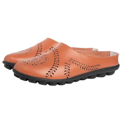 DUHGBNE Lässige, voll Hohle Hausschuhe, Damen-Hausschuhe, Damen-Freizeitschuhe e Schuhe Damen (Orange, 38) von DUHGBNE