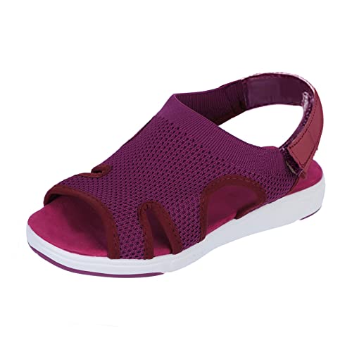 DUHGBNE Paar Schuhe hausschuhe Freizeit Mode beiläufige atmungsaktive Schuhe Lovers Frauen Sandalen Damenschuhe uziert (Purple, 38) von DUHGBNE