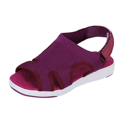 DUHGBNE Paar Schuhe hausschuhe Freizeit Mode beiläufige atmungsaktive Schuhe Lovers Frauen Sandalen Damenschuhe uziert (Purple, 41) von DUHGBNE