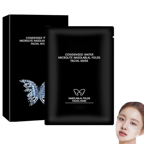Hyaluronic Acid Microcrystalline Lifting Decree Patch, Instant Beauty Face Nutrition Wrinkle Removal Lift Sticker, Instant Beauty Nasolabial Folds Anti-Wrinkle Mask Anti Aging Stickers Face (1box) von DUHTZ