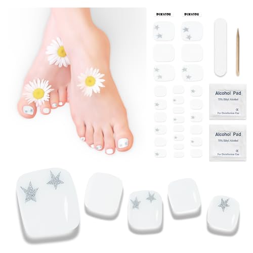 Nagelfolie UV Härtend - 26 Stück Fußnägel Zum Kleben Nagelfolien UV Härtend Fussnägel Zum Kleben UV Gel Nagelfolie Selbstklebend für Fußnagel Nagelkunst für Frauen von DUKASOU
