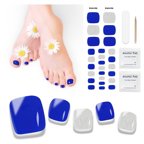 Nagelfolie UV Härtend - 26 Stück Fußnägel Zum Kleben Nagelfolien UV Härtend Fussnägel Zum Kleben UV Gel Nagelfolie Selbstklebend für Fußnagel Nagelkunst für Frauen von DUKASOU