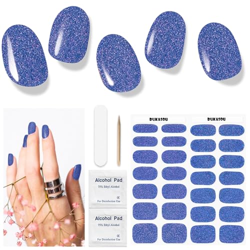 Nagelfolie UV Härtend - 28 Stück Nagelsticker UV Gel Nagelfolien Selbstklebend Nail Sticker Nagellackstreifen Gel-Nagelaufkleber in Salonqualität Art Stickers DIY für Damen Mädchen von DUKASOU