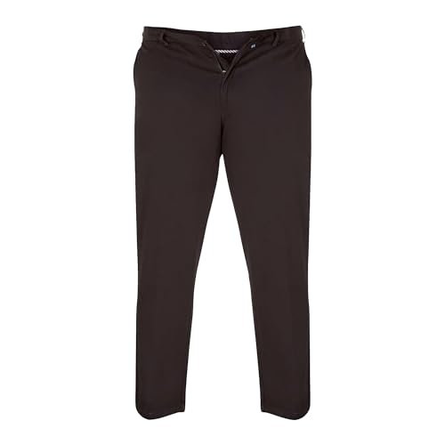 Duke Herren Kingsize Bruno D555 Stretch Chino Hose (W46L) (Schwarz) von DUKE