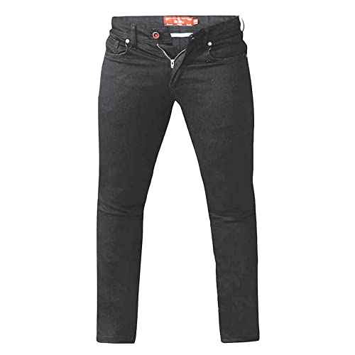 Duke Herren Stretch-Jeans Claude, Tapered Fit, King Size (42L (JeansgröÃŸe)) (Schwarz) von DUKE