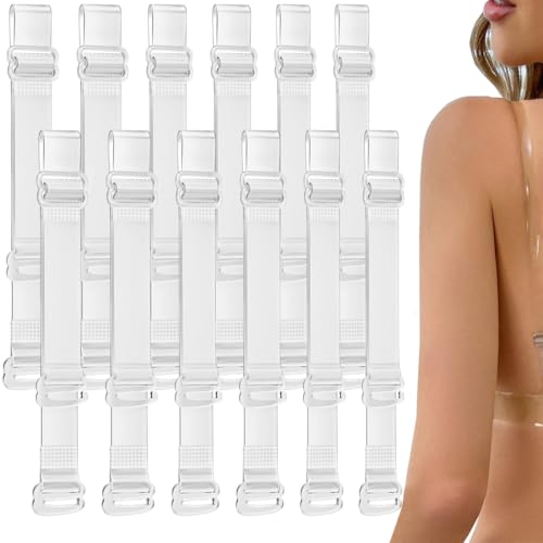 6 Paar BH Träger, Unsichtbare Klare BH Träger, Leicht Verstellbar Durchsichtige BH Träger, BH Träger Transparent für Schulterfrei Oberteile Frauen Trägerlose BHS 6 Paar BH Träger, Unsichtbare Klare BH Träger, Leicht Verstellbar Durchsichtige BH Träger, BH Träger Transparent für Schulterfrei Oberteile Frauen Trägerlose BHS von DULFAX