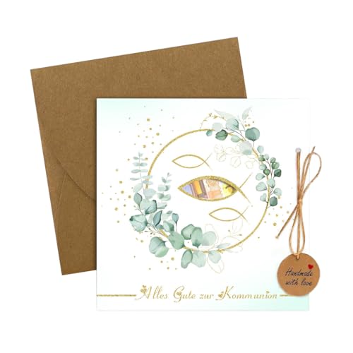 Geldgeschenk Konfirmation mit Umschlägen, inkl Umschlägen und Karten, originelle Verpackung für Jungen und Mädchen als Tauf- oder Konfirmationsgeschenk von DULFAX