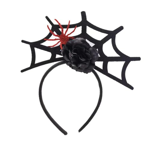 Halloween Spinnen Netz Haarreifen, Haarreif für Halloween-Kostüme, Halloween Kinder Fasching Kostüm Karneval Party Accessoire (Haarreifen-A) von DULFAX