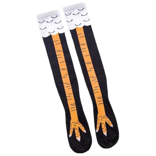 Hühnerfüße Strümpfe Fun Lustige Socken Hühner Socken Cartoon Winter Warm Stricken Overknee-Strümpfe von DULFAX