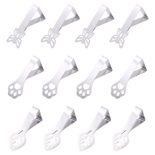 Tischtuchklammern Edelstahl0, 12 Stück Tischdeckenklammer Tischabdeckungsklemmen für Gartentisch, Restaurant, Familie Esstisch Draußen Tischdecke Clips Tischtuch Clips von DULFAX