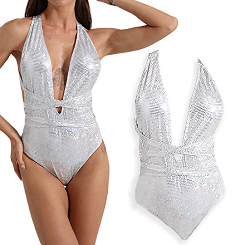 DULSPUE Badeanzug Damen bauchweg,badeanzüge für Damen,Bikini Damen,Badeanzug,Bikini Damen bauchweg,Damen Badeanzug,Einteiliger trägerloser Bikini-Badeanzug für Damen von DULSPUE