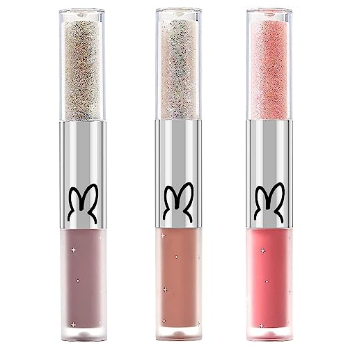 Liquid Matte Glitter Eye shadow - 3 Pcs Shimmer Matte Liquid EyeShadow Kit – High Pigmented Velvet Cream Eyeshadow Eyeliner Stick, Quick Drying Long Lasting Create Multi Dimensional Korean Eye Makeup von DULSPUE