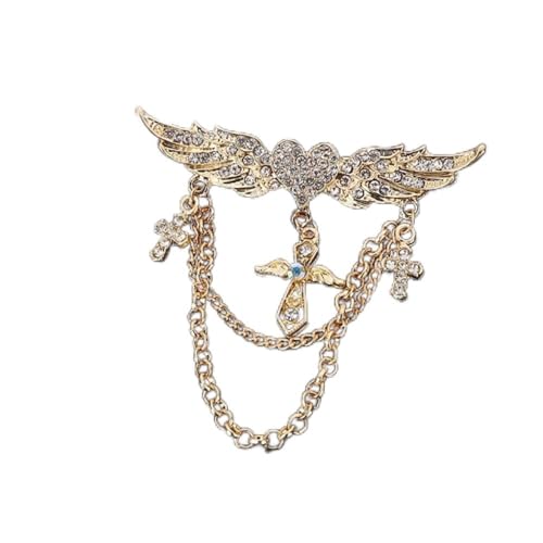 DUMRALBQE Herrenbrosche Anzug-Brosche, Herren-Anzug-Corsage, Schlichtes Abzeichen Anzugaccessoires(Gold) von DUMRALBQE