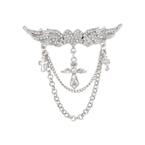 DUMRALBQE Herrenbrosche Anzug-Brosche, Herren-Anzug-Corsage, Schlichtes Abzeichen Anzugaccessoires(Silver) von DUMRALBQE