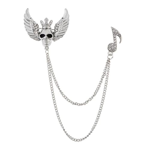 DUMRALBQE Herrenbrosche Herren-Kragen-Kragen-Anstecknadel mit Diamant-Kragen for Anzug Anzugaccessoires(Silver) von DUMRALBQE