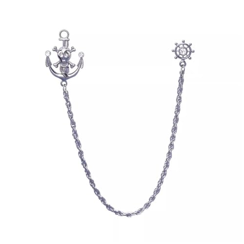 DUMRALBQE Herrenbrosche Quaste Totenkopf Brosche Herren Jacke Kette Anstecknadel Anzugaccessoires von DUMRALBQE