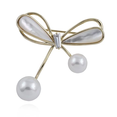 Damenbrosche Blendfreie Perlenkorsage mit Dornschließe und weiblicher Schleifenbrosche für Damen von DUMRALBQE