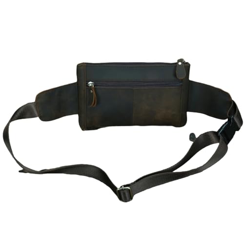 Gürteltasche Herrentasche aus erster Schicht Rindsleder im Retro-Stil für Männer und Frauen von DUMRALBQE