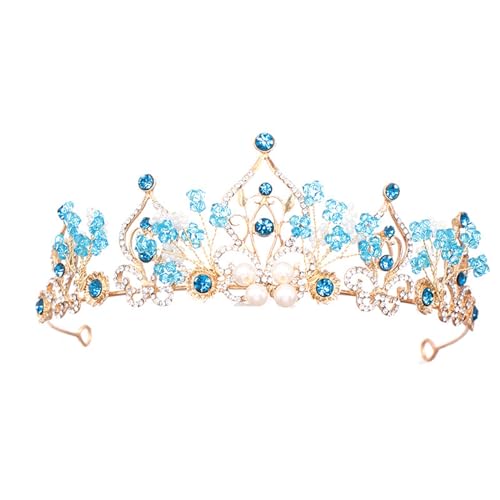 Krone Braut Haarschmuck Handgefertigte Perlenkrone Haarband Brautkrone für Hochzeitsabschlussball Festzugsparty von DUMRALBQE