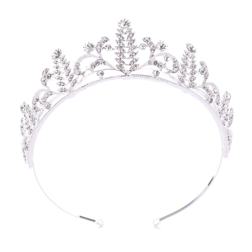 Krone Legierung Braut Strass Krone Kopfschmuck Braut Hochzeitskleid für Hochzeitsabschlussball Festzugsparty von DUMRALBQE