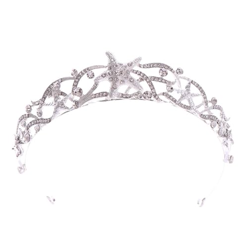 Krone Strass Krone Einfache Braut Hochzeit Kopfschmuck Krone Haarbänder für Hochzeitsabschlussball Festzugsparty von DUMRALBQE