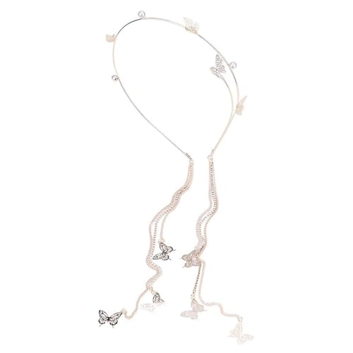 Quasten-Stirnband Weiblicher Bogen-Quasten-Stirnband-Perlen-Haarnadel-Haar-Zusatz für Damen und Mädchen von DUMRALBQE