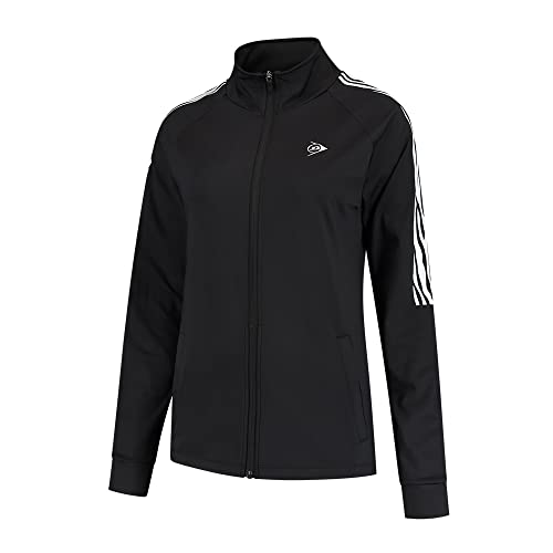 DUNLOP Damen PRACTICE TRACKSUIT JACKET, Sport Tennis Jacke, Schwarz von DUNLOP