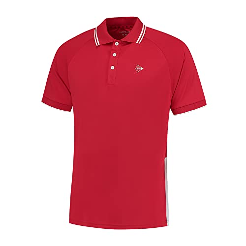 DUNLOP Herren Club Polo, Sport Tennis Polo Hemd T-Shirt, Rot/Weiß DUNLOP Herren Club Polo, Sport Tennis Polo Hemd T-Shirt, Rot/Weiß von DUNLOP