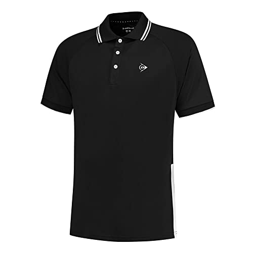 DUNLOP Herren Sport Tennis Polo – Club Line, Schwarz von DUNLOP