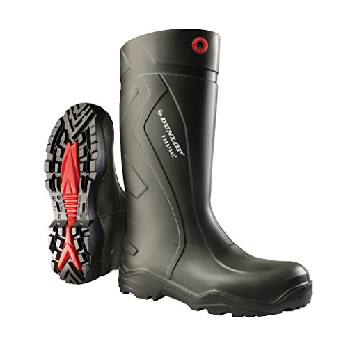 Dunlop C762933 S5 PUROFORT+ Unisex-Erwachsene Langschaft Gummistiefel, Dunkelgrün/Schwarz, 48 EU von DUNLOP