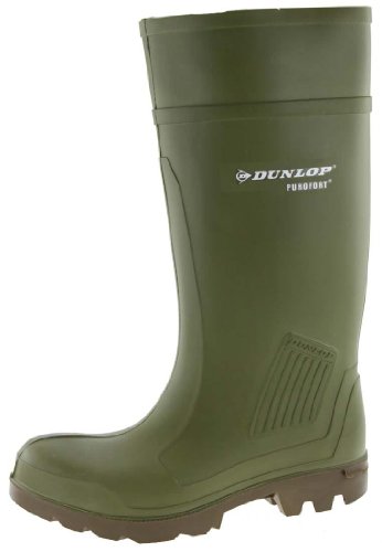 Dunlop Grüner Gummistiefel - Dunlop Purofort Professional mit Stahlkappe und Trittschutz EN 345-S5, 48/49 von DUNLOP