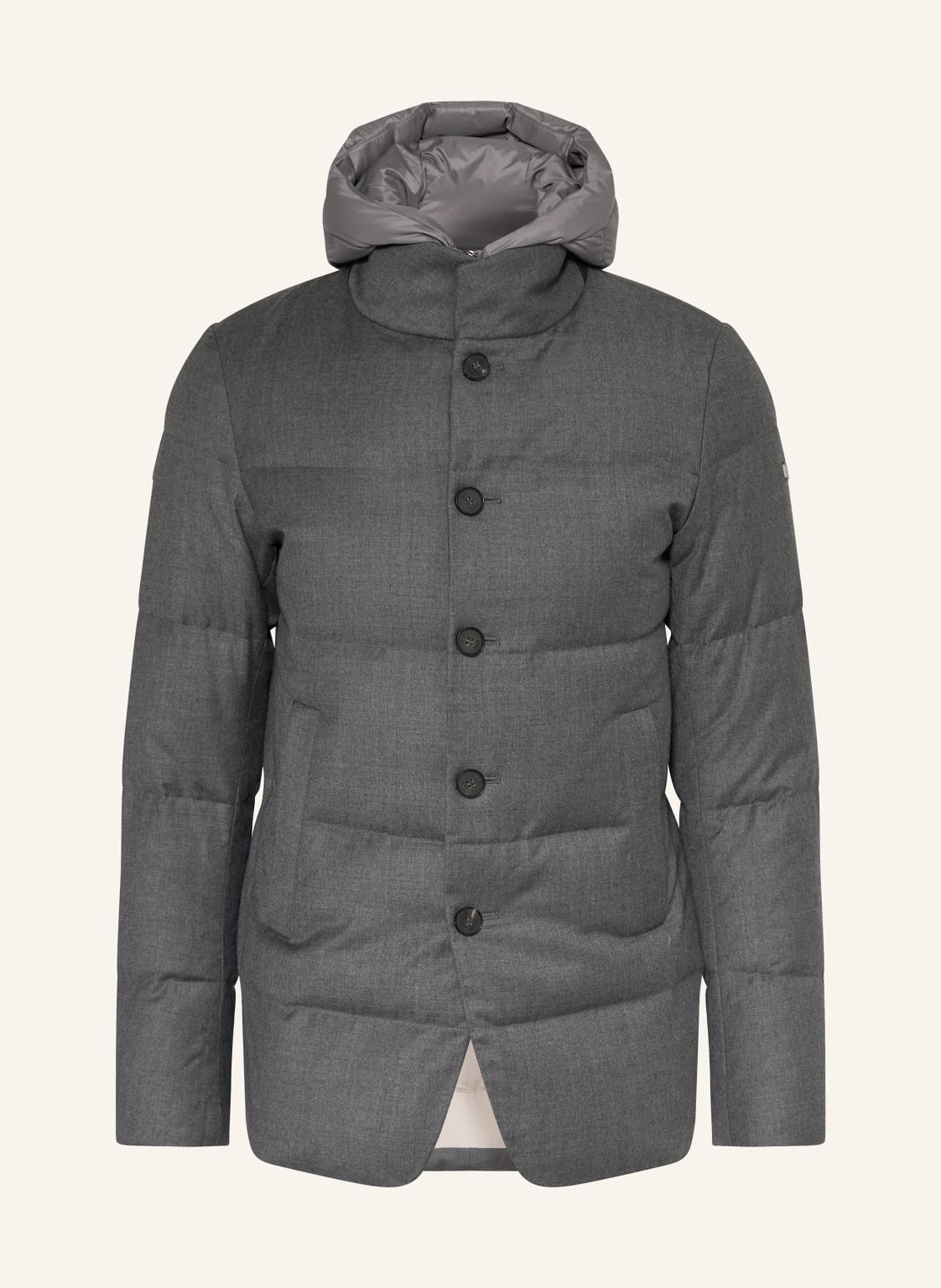 Duno Daunenjacke Bjorn Mit Herausnehmbarer Blende grau von DUNO