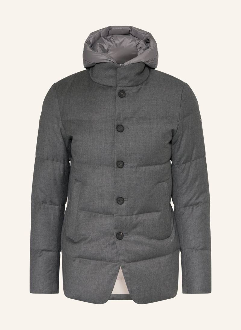 Duno Daunenjacke Bjorn Mit Herausnehmbarer Blende grau von DUNO