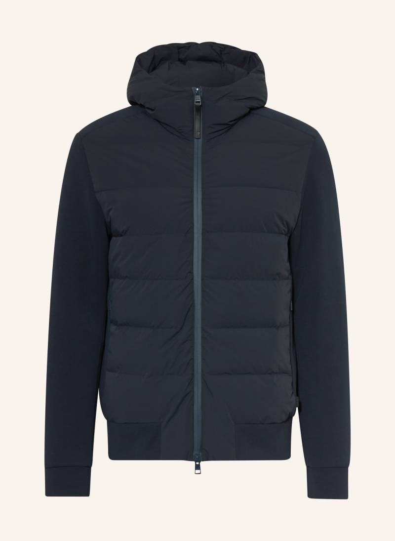 Duno Daunenjacke Im Materialmix blau von DUNO