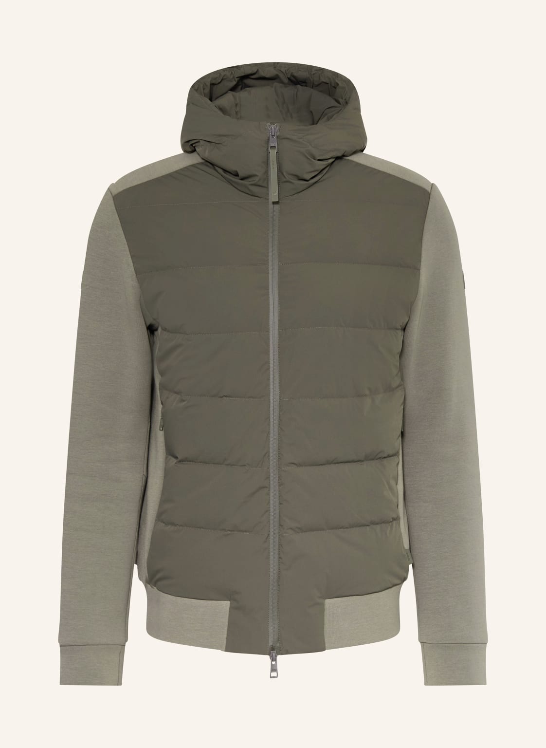 Duno Daunenjacke Im Materialmix gruen von DUNO