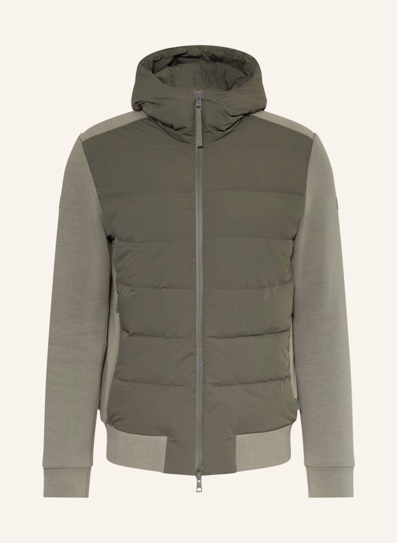 Duno Daunenjacke Im Materialmix gruen von DUNO