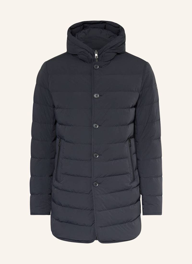 Duno Daunenparka Loft Hoody Licosa 2.0 Mit Abnehmbarer Kapuze blau von DUNO