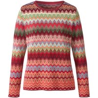 Jacquard-Pullover aus reiner Bio-Baumwolle, rubin-gemustert von DUNQUE