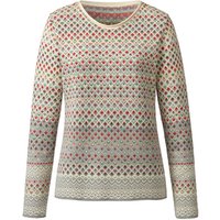 Jacquard-Pullover aus reiner Bio-Baumwolle, sand gemustert von DUNQUE