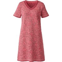 Jacquard-Strickkleid aus reiner Bio-Baumwolle, himbeere gemustert von DUNQUE