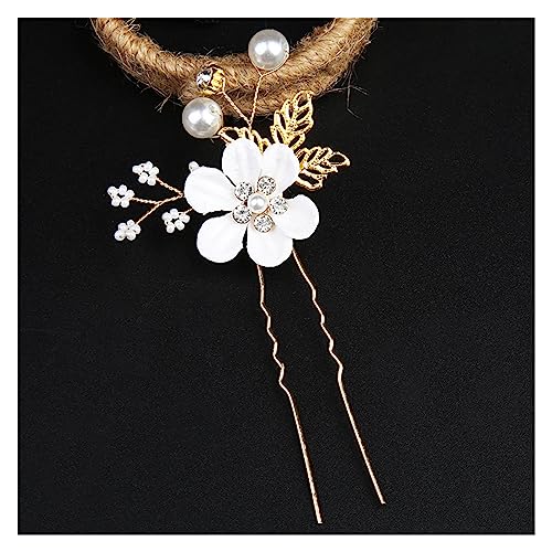 Haarschmuck Hochzeit Hochzeit Elegante Kristall Braut Haar Kamm Kopfbedeckung Blinkende Ornamente Strass Perle Braut Haar Clip Zubehör Schmuck (Color : 31) von DUNSBY