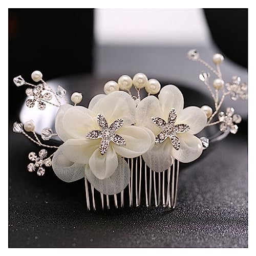 Haarschmuck Hochzeit Mix Stil Elegante Kristall Perle Blume Haarschmuck Hochzeit Haarschmuck Haarkamm Braut Haarspangen Tiara Haarschmuck (Color : 2) von DUNSBY