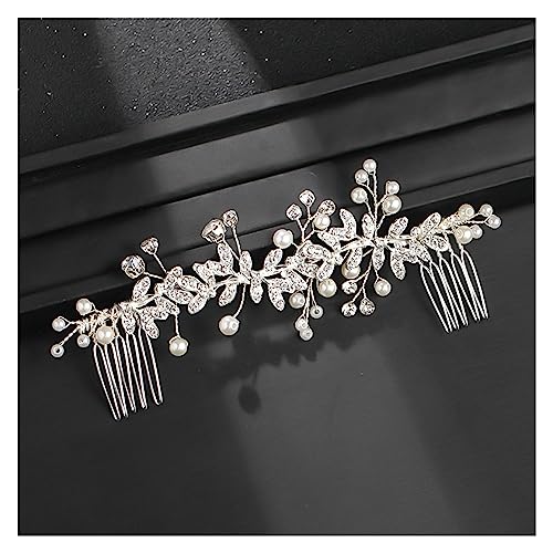 Haarschmuck Hochzeit Trend Haarkamm Braut Tiaras Strass Perle Legierung Haarband Haarnadel Hochzeit Haarschmuck Mädchen Tägliche Kopfbedeckung Kopfschmuck (Color : 2) von DUNSBY